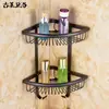 Estante de Toallas Negro de Cobre Completo Estante de Toallas Estéreo Estante de Almacenamiento para Inodoro Hardware para Baño Colgante para Baño Traje