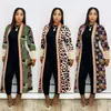 Comercio exterior transfronterizo de Amazon otoño e invierno AliExpress mujeres europeas y americanas estampado labios gruesos estampado leopardo abrigo de nailon top