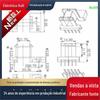 EF20 ampliado esqueleto de transformador de alta frequência horizontal 5+2 pinos distância da linha = 23,3 mm com vendas de núcleo magnético correspondentes