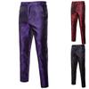 Calça de Design de Estrada com Padrão Escuro Estilo Palácio Europeu e Americano para Outono e Inverno Moda Masculina Roupas de Performance Calça Social Masculina Slim-fit