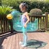 Anillo de natación inflable transparente de pato con asiento, anillo de asiento engrosado, anillo de natación para niños, anillo de asiento de red roja para bebé, venta al por mayor