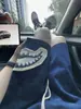 Shorts Azules Marino con Parche de Boca de Tiburón para Hombre, Verano, Holgados, Transpirables, Rectos, Pantalones Deportivos Casuales