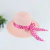 Chapéu de Sol de Verão Feminino para Exterior com Proteção Solar Chapéu de Tricô Chapéu de Mãe Aba Larga Ideia Chapéu de Sol com Fita Chapéu de Bacia Chapéu de Presente