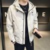 Fuguang primavera nuevo chaqueta de trabajo con capucha corta de moda para hombre marca de moda ropa que combina con todo entrega de una pieza