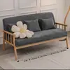 Sofá escandinavo de madera maciza para apartamentos pequeños, de dos o tres plazas, para salas de estar y tiendas de ropa, sofá de tela moderno minimalista japonés e italiano