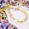 Perlas de Imitación de Agujero Recto de ABS 4-10 mm Mismo Color Cuentas Redondas Cuentas Sueltas Accesorios para Pulseras y Collares Hechos a Mano para Bricolaje