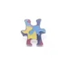 Ventas Directas Transfronterizas Rompecabezas de Autismo Corazón Cinta Cruz Redonda Insignia Broche Joyería Geométrica Accesorios de Aceite Goteado
