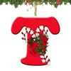 Nuevas decoraciones navideñas personalizables en inglés de 26 letras para la frontera, adornos para el árbol de Navidad, colgantes