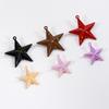 Pingente de estrela de cinco pontas banhado a ouro Pingente de estrela corrente para celular chaveiro Decoração tridimensional material Acessórios para joias DIY