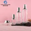 En stock Bolso de hombro Ovalado Set de Vidrio para Cuidado de la Piel Botellas 40-120ml Botellas para Loción/Tónico/Esencia Botellas para Crema Facial 50g/30g