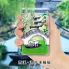 Ímãs de Geladeira de Areia Movediça em Estoque Cultura e Criatividade da Cidade Proibida de Pequim Turismo da Cidade de Nanjing Ímãs de Geladeira de Areia Movediça Acrílicos Adesivos Magnéticos