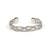 Pulsera Abierta Anudada Joyería Europea y Americana Pulsera Calada Pulsera de Hierro Forjado Tejida a Mano Lazo Moda