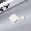 Colgante de placa de identificación para perro de acero inoxidable europeo y americano, etiqueta cuadrada pulida a espejo con logotipo grabado con láser, se puede convertir en llavero