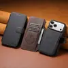 Adequado para Capa de Celular Flip-Top com Inserção de Cartão para Iphone18Pro, Suporte Magnético Dois em Um para Carregamento Sem Fio, Capa de Couro Color Block