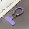 Cordão de Celular com Design de Nicho para Mulheres, Corrente de Dedo Colorida com Glitter de Alto Padrão, Anel Pingente Exquisito, Estilo Curto, Anti-Perda