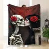 Manta de franela más vendida en Amazon transfronteriza, estampado de calabaza de Halloween y fantasmitas, manta de regalo festiva