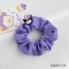 Menina romântica roxa coolomi elástico de cabelo de intestino grosso Doce desenho animado fofo corda de cabelo de waffle feminino textura corda de cabelo de aba larga