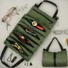 Bolsa de herramientas enrollable, Bolsa de herramientas de tela Oxford, Bolsa de herramientas para coche, Bolsa multifuncional para electricista, Bolsa de herramientas para ferretería