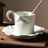 Juego de Taza y Platillo de Café Plegados para Preparación Manual con Oreja Colgante Cerámica de Alta Gama Lujo Accesible Japonés Exquisito de Alta Gama Té de la Tarde