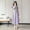 Vestido de Maternidad Nuevo de Verano 2026, Moderno, Cómodo, Holgado, Adelgazante, Tallas Grandes