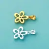 Nuevo Colgante de Flor Pequeña Chapado en Plata de Ley S925 Estilo Ins para Pulsera de Cristal DIY, Pulsera, Collar, Cadena para Clavícula
