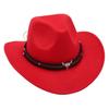 Venta al por mayor sombrero de actuación infantil Xizang danza sombrero de vaquero occidental cabeza de vaca ala doblada protector solar sombrero para el sol salida padre-hijo
