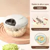 Vendas Diretas da Fábrica Ferramentas Pequenas para Suplementos Alimentares Cortador de Legumes Doméstico com Cordão Triturador de Alho Manual Doméstico Cortador de Legumes Multifuncional