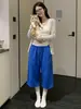 Pantalones casuales de pierna ancha tipo streetwear americano para mujer, crop top, nuevo modelo de verano 2026, cintura alta holgada, casual, adelgazantes, pants deportivos de pierna ancha