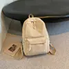 Mochila de Veludo para Mulheres Viagem Leve Mochila para o Dia a Dia 2026 Nova Tendência Outono Estilo College Mochila Escolar para Estudantes