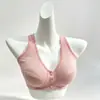 Sutiã fino de fecho frontal para mulheres de meia-idade e idosas, sem aro, sem bojo, plus size, estilo regata, sutiã de mãe