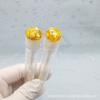 Nova cor folha branca plug tubo de teste de cílios escova tubo transparente conjunto de tubos de escova para cílios escova beleza maquiagem escova de cílios