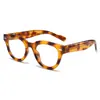 Gafas de Sol Nicho Estilo Coreano Estilo Ins con Montura Gruesa, Versátiles para Salir, Gafas Redondas Anti Luz Azul Sin Graduación Wm2601