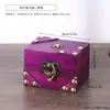 Caja de Almacenamiento Antigua de Madera Cuadrada con Cerradura Exquisita Caja de Madera Artículo Viejo Empaque Caja de Regalo Juego Caja Sorpresa