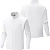Primavera de 2026 Novo Estilo Algodão de Ar Roupa Esportiva Cor Sólida Gola Alta Cardigan Moletom Jaqueta Unissex Top Personalizado Atacado