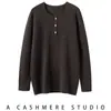 Roupas femininas transfronteiriças 2026 outono nova moda casual estilo preguiçoso malha lisa simples gola redonda manga longa suéter top