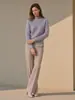 Heying Otoño/Invierno 2026 Camiseta Básica Engrosada de Cachemir Suéter de Lana de Punto de Cuello Medio Alto Suéter de Cachemir para Mujer
