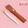Pinzas de Amazon Hot Tweezers con codo reticulado, pluma dorada, clip de delfín, punta de 7 palabras, acero inoxidable, para injerto de pestañas.