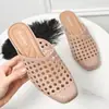Sandalias Baotou Populares del Sudeste Asiático Transfronterizas para Mujer, Zuecos que Aumentan la Altura, Pantuflas Huecas de Verano para Mujer, Sandalias y Pantuflas de Punta Cuadrada