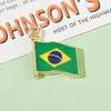 Série de Futebol Copa do Mundo Bandeira Liga de Zinco com Gotejamento de Óleo Acessórios de Joias DIY Colar Pulseira Chaveiro Pingente de Bolsa