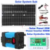 Painel solar 25W portátil armazenamento de energia ao ar livre sistema solar conjunto inversor 4000W controlador