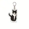 Gato Plátano Gato Feliz Llavero Acrílico Gato Comida Paquete de Expresiones de Cabeza de Gato Llavero Divertido