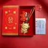 2027 Año de la Oveja Tener Dinero para Gastar Oro Puro 999 Llavero de Oro de Oveja Pequeña Año del Zodiaco Atraer Riqueza Cadena para Teléfono Móvil Fabricante Mayorista