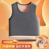 Colete Térmico de Veludo para o Inverno Masculino Sem Marcas Bacteriostático Forrado com Fleece Espessado Tamanho Grande Colete Quente