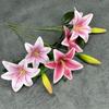Fita de impressão 3D flor lírio decoração de casamento adereços 2 flores 1 Botão Perfume Lírio flor de simulação flor artificial atacado