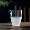 Tetera de vidrio esmerilado con diseño de nubes estilo japonés mini tetera tetera de Kung Fu resistente a altas temperaturas juego de té individual