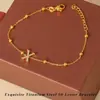 Pulseira de Aço Titânio com Letra Atacado Design de Nicho para Meninas Estilo Ins Pulseira de Aço Inoxidável Pingente de Letra Combinando