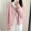 Outono/Inverno 2026 Novo Casaco de Lã de Alto Padrão Estilo Pequeno Chanel Feminino Curto de Botão Duplo Casual para o Trabalho