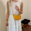 Elegante bolsa de sela retrô para axila feminina, nova tendência de outono 2026, bolsa de ombro e transversal estilo crescente para o dia a dia