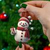 Colgante plano de acrílico con forma de Papá Noel y árbol de Navidad