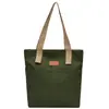 Bolsa de Lona de Gran Capacidad para Estudiantes Mujeres, Mochila Escolar para Llevar Libros, Bolso Trendy Simple Estilo Coreano para el Trabajo, Bolso de Hombro de Color Sólido de Mano